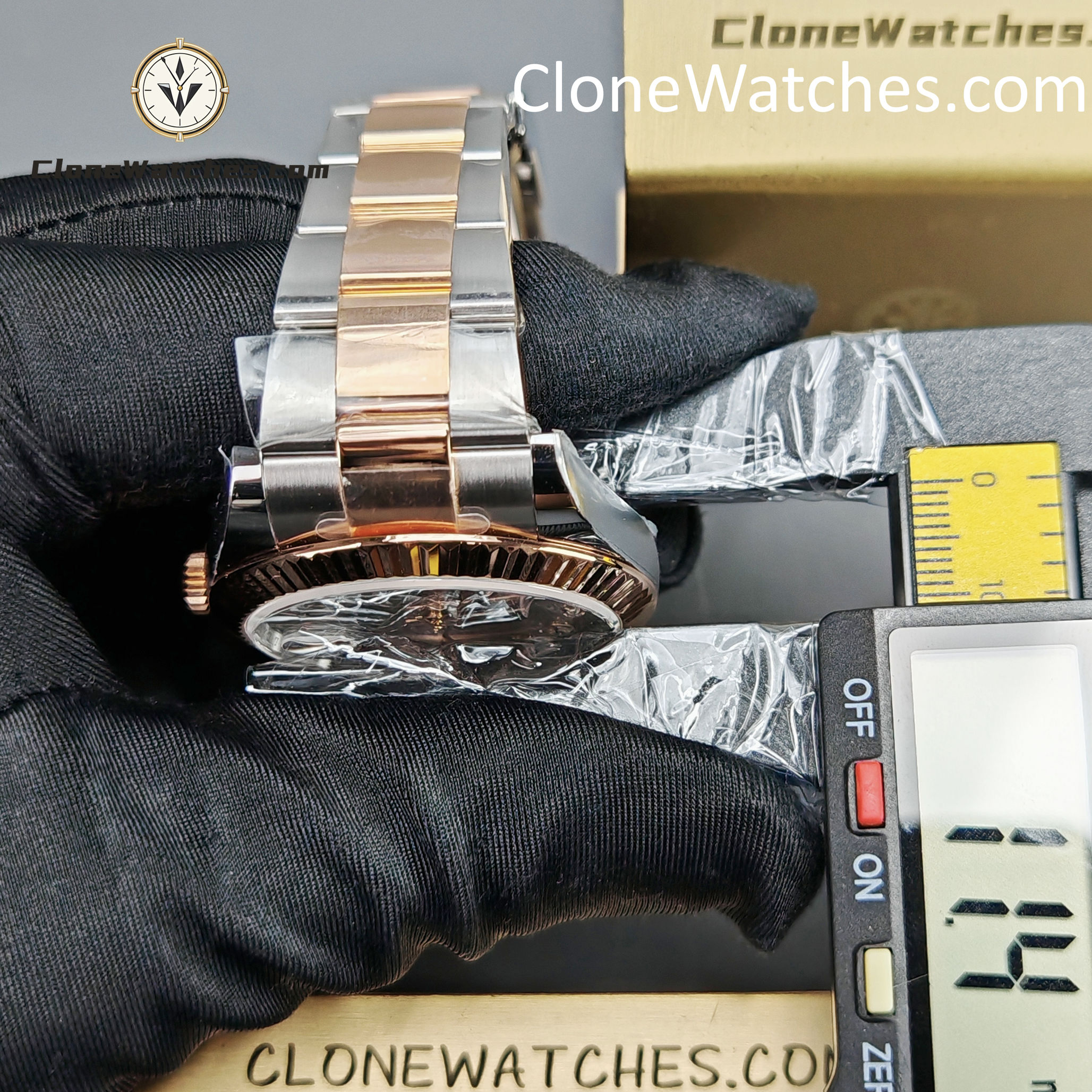 Rolex Super Clone Watches 1:1 DateJust Champagne Diamond Dial Oyster 41MM M126331-0007 3235 Movement - Image 15