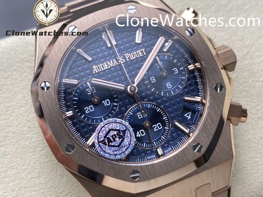 Audemars Piguet Super Clone Watches 1:1 Rose Gold Blue Dial 26240 50th Anniversary Edition - Image 3