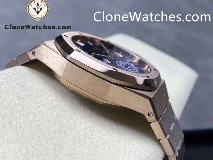 Audemars Piguet Super Clone Watches 1:1 Rose Gold Blue Dial 26240 50th Anniversary Edition - Image 5