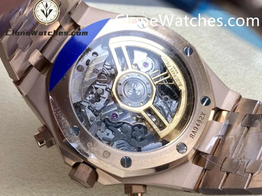 Audemars Piguet Super Clone Watches 1:1 Rose Gold Blue Dial 26240 50th Anniversary Edition - Image 7