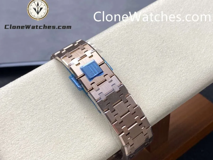 Audemars Piguet Super Clone Watches 1:1 Rose Gold Blue Dial 26240 50th Anniversary Edition - Image 9