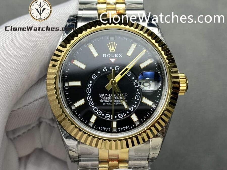 Super Clone Watches – Rolex Sky-Dweller Black Dial M336933 – 0004