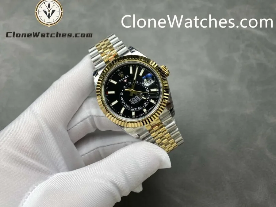 Rolex Super Clone Watch 1:1 Sky Dweller Black Dial Jubilee m336933-0004 42MM - Image 4