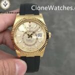 Super Clone Watches – Rolex Sky-Dweller Gold Dial M326238-0007