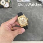 Rolex Super Clone Watch 1:1 Sky Dweller Gold Dial M326238-0007 42MM Rubber Strap - Image 2