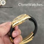 Rolex Super Clone Watch 1:1 Sky Dweller Gold Dial M326238-0007 42MM Rubber Strap - Image 6