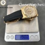 Rolex Super Clone Watch 1:1 Sky Dweller Gold Dial M326238-0007 42MM Rubber Strap - Image 10