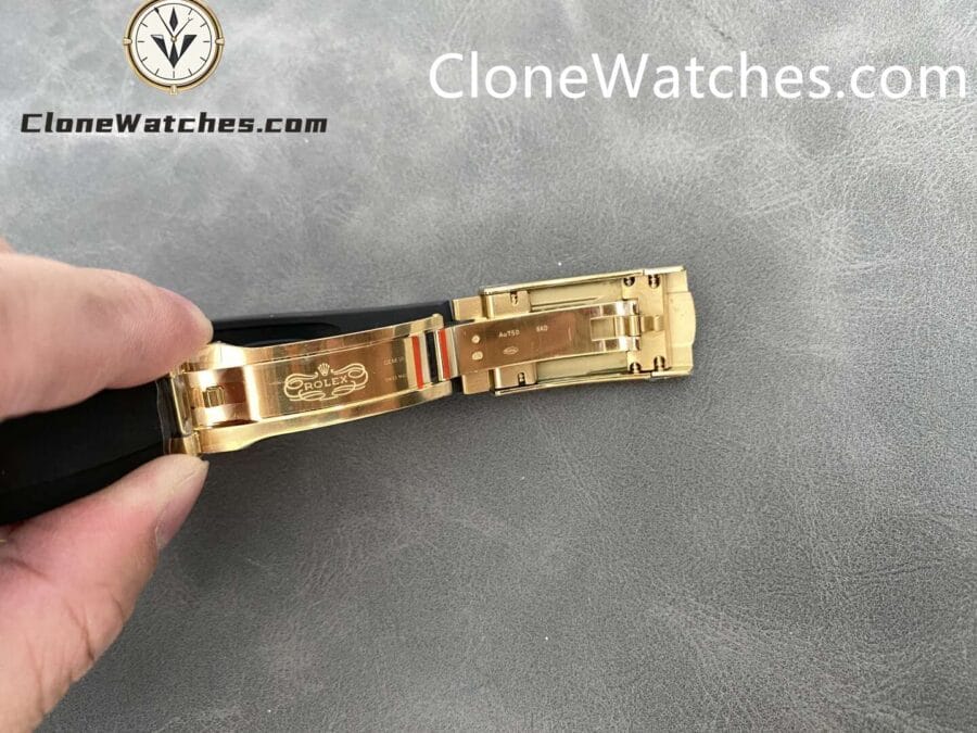 Rolex Super Clone Watch 1:1 Sky Dweller Gold Dial M326238-0007 42MM Rubber Strap - Image 8