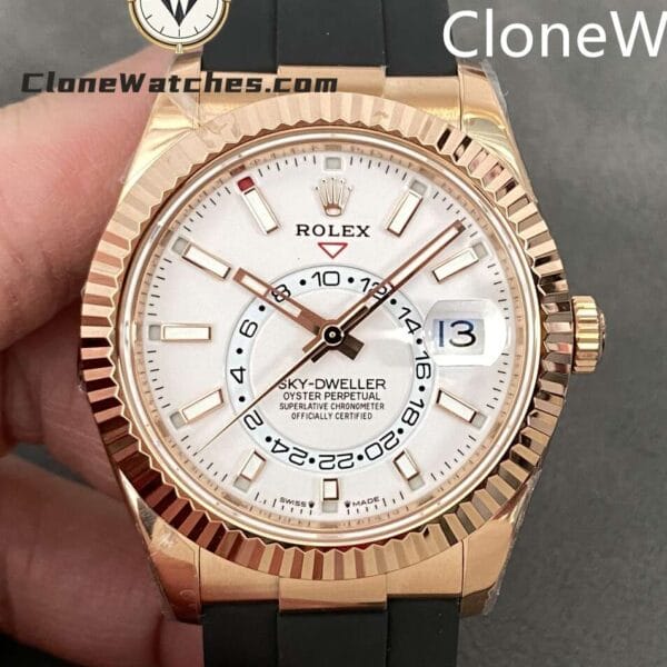 Super Clone Watches – Rolex Sky-Dweller Rose Gold m336235-0003