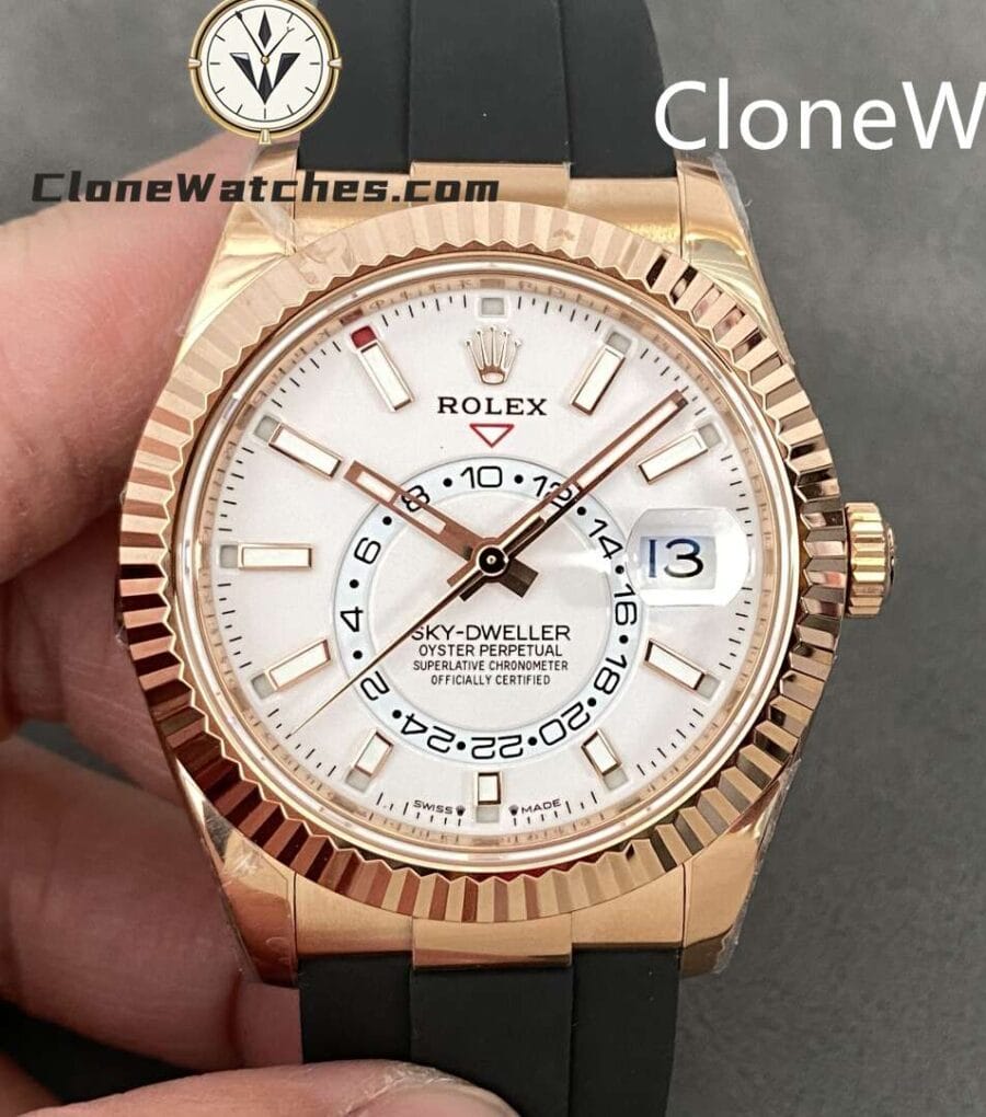 Super Clone Watches – Rolex Sky-Dweller Rose Gold m336235-0003