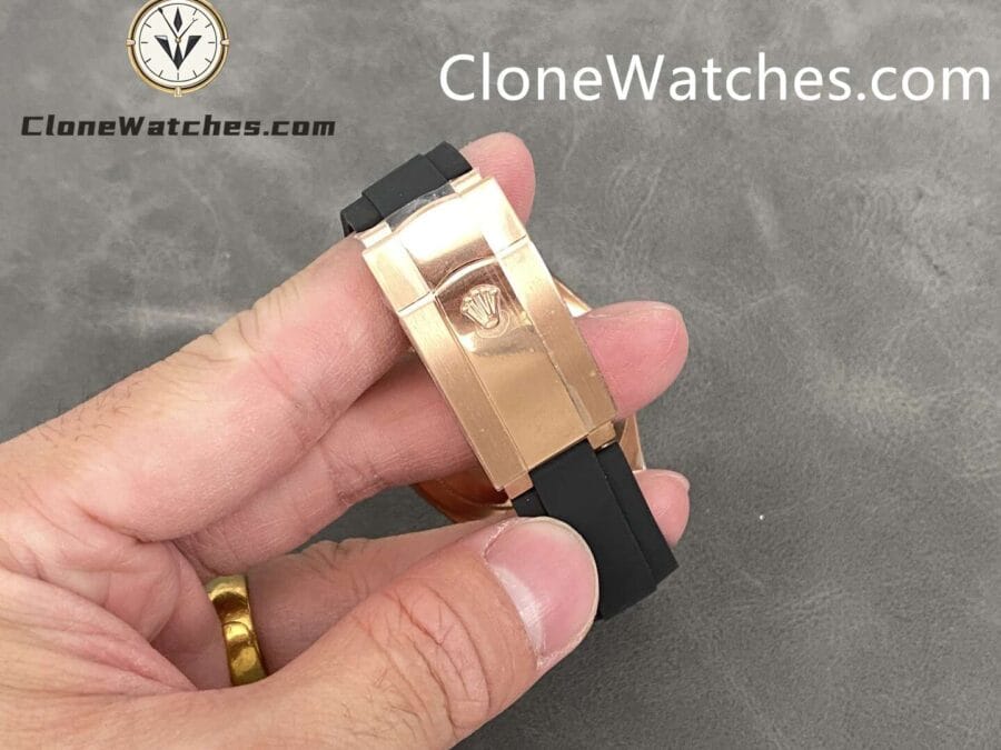 Rolex Super Clone Watch 1:1 Sky Dweller Rose Gold White Dial m336235-0003 42MM Rubber Strap - Image 9