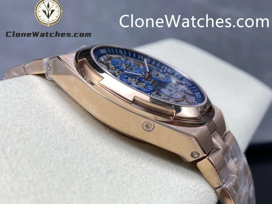 Vacheron Constantin Super Clone Watches 1:1 Overseas Series 4300V/220R-B642 Rose Gold Skeleton Dial - Image 5