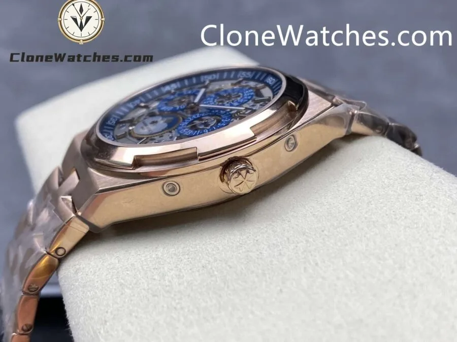 Vacheron Constantin Super Clone Watches 1:1 Overseas Series 4300V/220R-B642 Rose Gold Skeleton Dial - Image 6