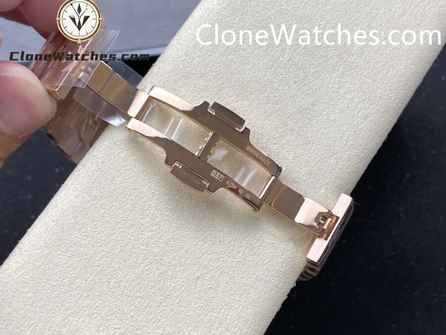 Vacheron Constantin Super Clone Watches 1:1 Overseas Series 4300V/220R-B642 Rose Gold Skeleton Dial - Image 9