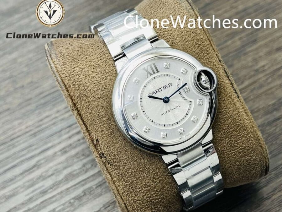 Cartier Super Clone Watches 1:1 Ballon Bleu de Cartier WE902074 White Diamond Dial 33mm - Image 2