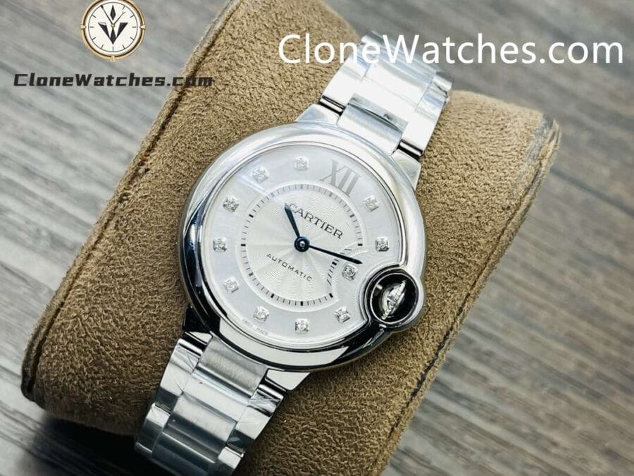 Cartier Super Clone Watches 1:1 Ballon Bleu de Cartier WE902074 White Diamond Dial 33mm - Image 3