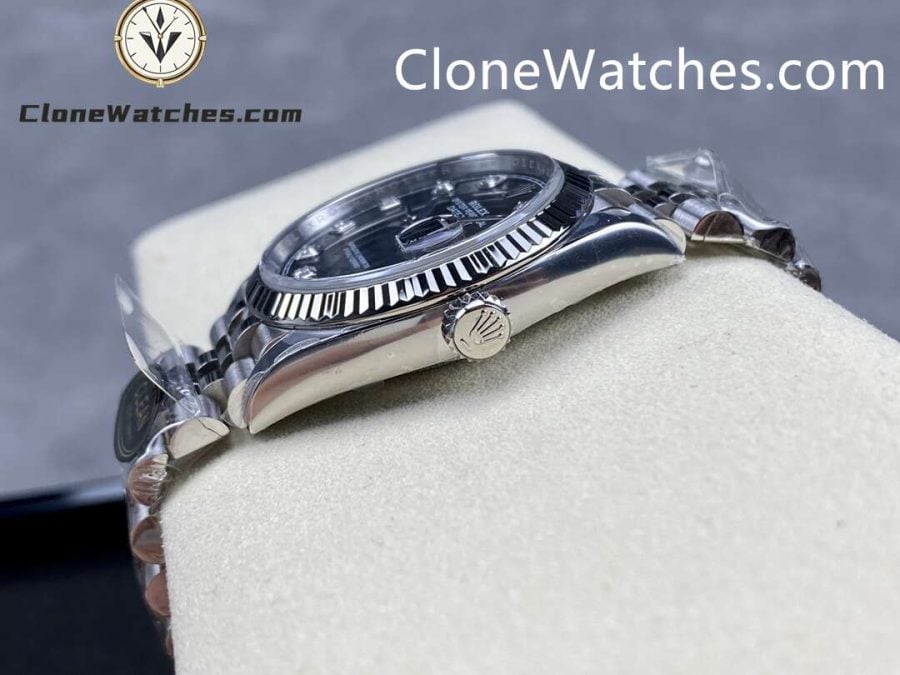 Rolex Super Clone Watches 1:1 DateJust Black Diamond Dial Jubilee 36MM M126234 – 0027 3235 Movement - Image 6