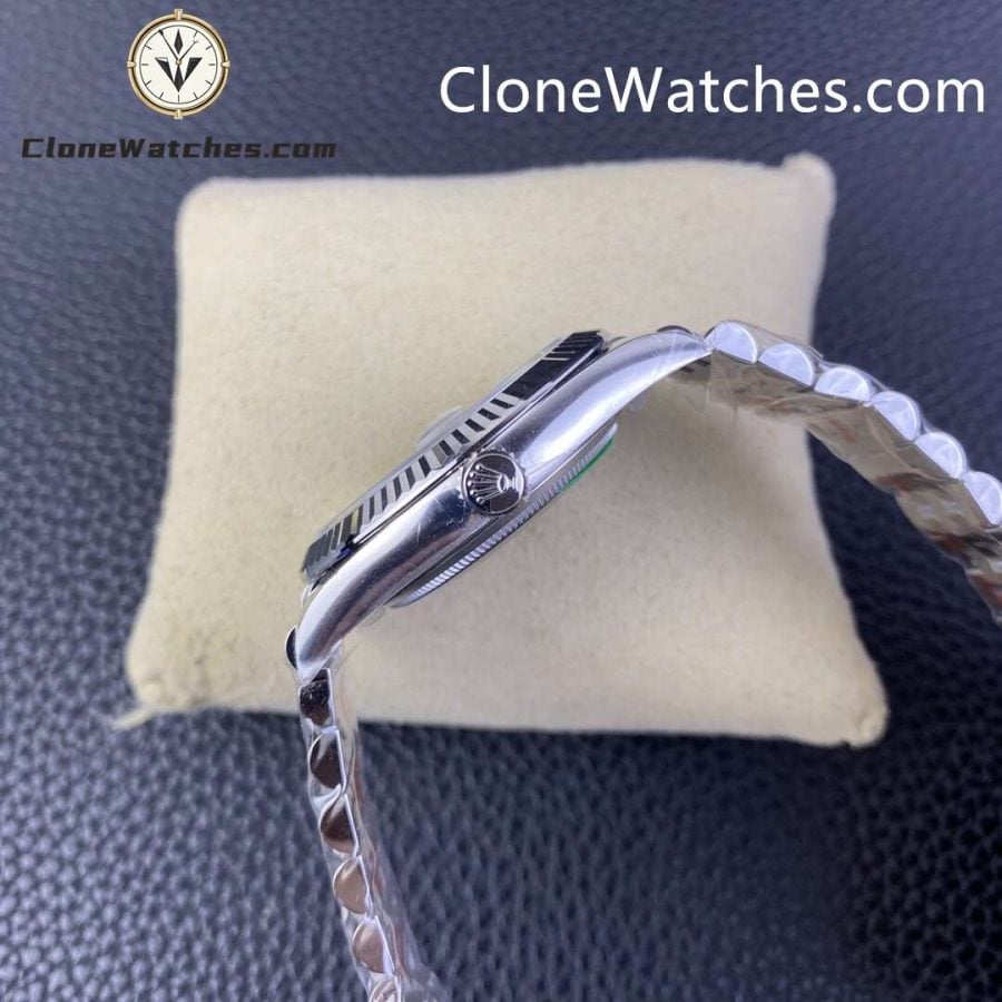 Rolex Super Clone Watches 1:1 DateJust Black Diamond Dial Jubilee 41MM M126334 - 0012 3235 Movement - Image 7