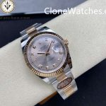 Rolex Super Clone Watches 1:1 DateJust Champagne Diamond Dial Oyster 41MM M126331-0007 3235 Movement - Image 4