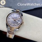 Rolex Super Clone Watches 1:1 DateJust Champagne Diamond Dial Oyster 41MM M126331-0007 3235 Movement - Image 5