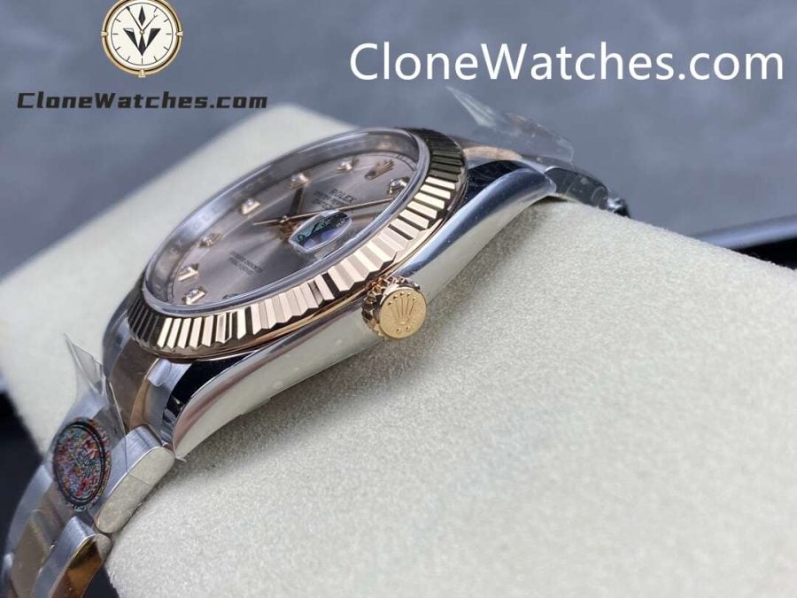 Rolex Super Clone Watches 1:1 DateJust Champagne Diamond Dial Oyster 41MM M126331-0007 3235 Movement - Image 7