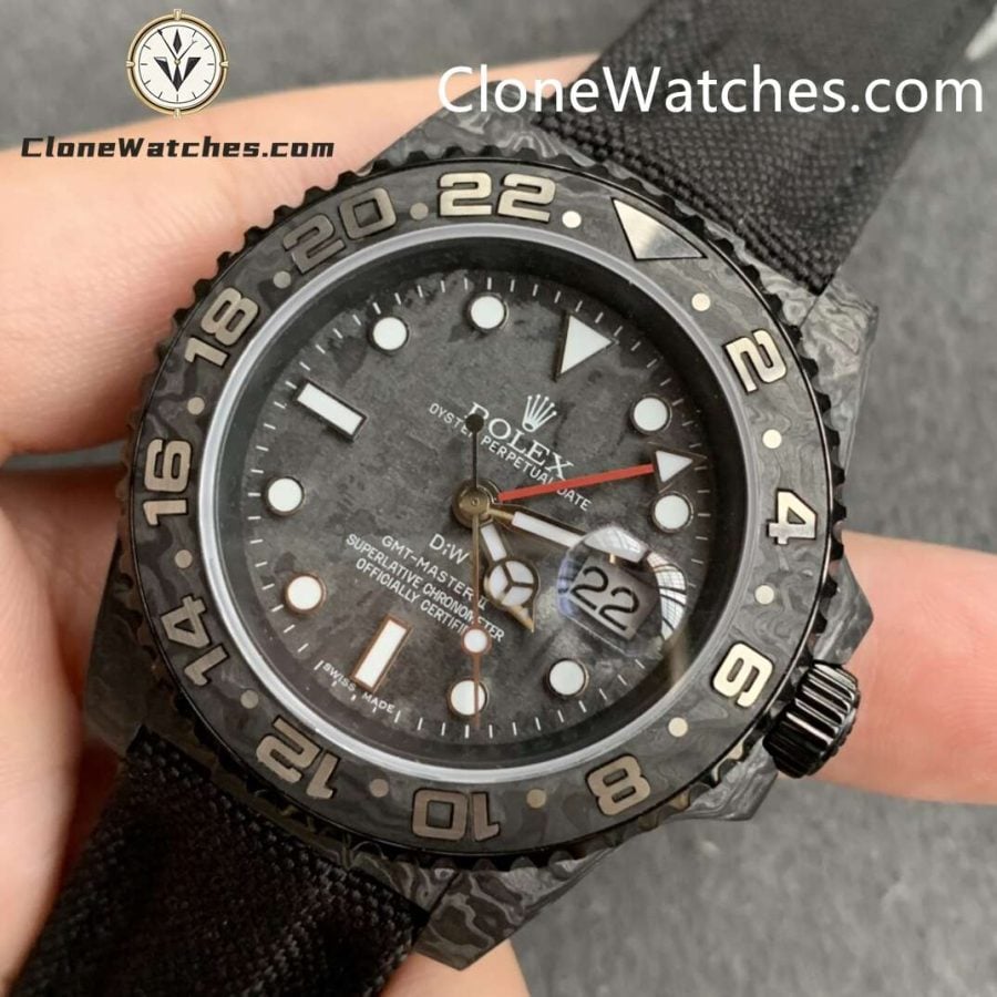 Modified Super Clone Watches 1:1 DIW Rolex GMT Master II NTPT Carbon “ALL BLACK” 3285 Movement - Image 3