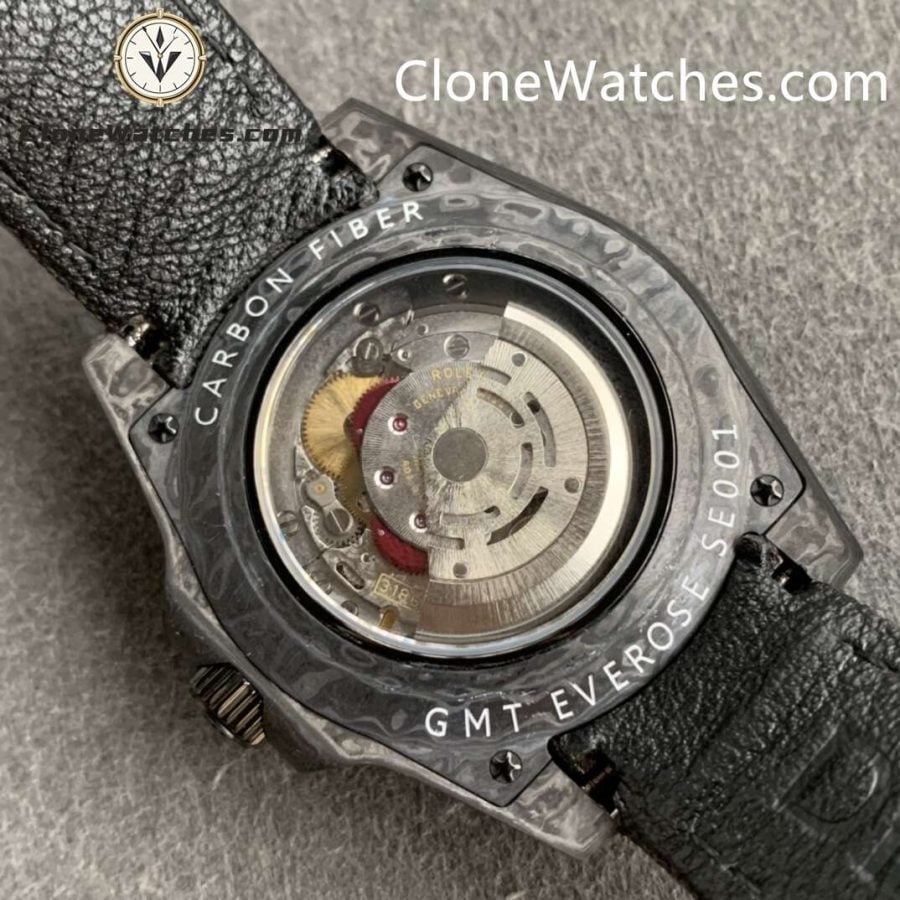 Modified Super Clone Watches 1:1 DIW Rolex GMT Master II NTPT Carbon “ALL BLACK” 3285 Movement - Image 7