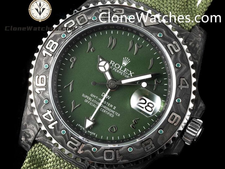 Modified Super Clone Watches 1:1 DIW Rolex GMT Master II "OLIVE GREEN" 3285 Movement - Image 3