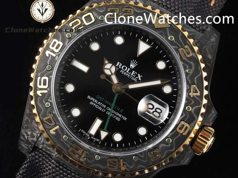 Modified Super Clone Watches 1:1 DIW Rolex GMT Master II "GOLDEN SPEEDSTER GREEN HAND" 3285 Movement - Image 3