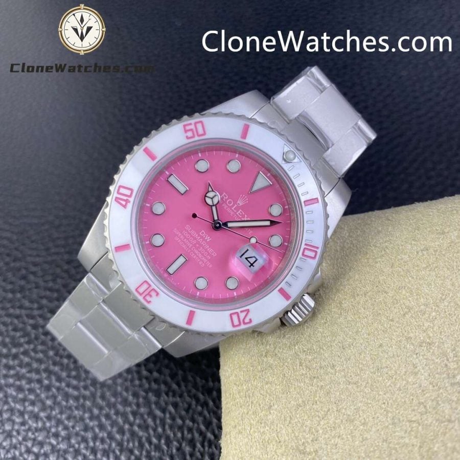 Modified Super Clone Watches 1:1 DiW Rolex Submariner FUCHSIA 3235 Movement - Image 4