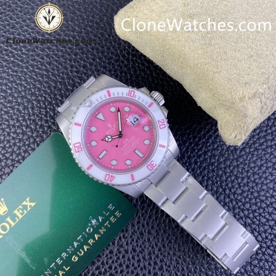 Modified Super Clone Watches 1:1 DiW Rolex Submariner FUCHSIA 3235 Movement - Image 6