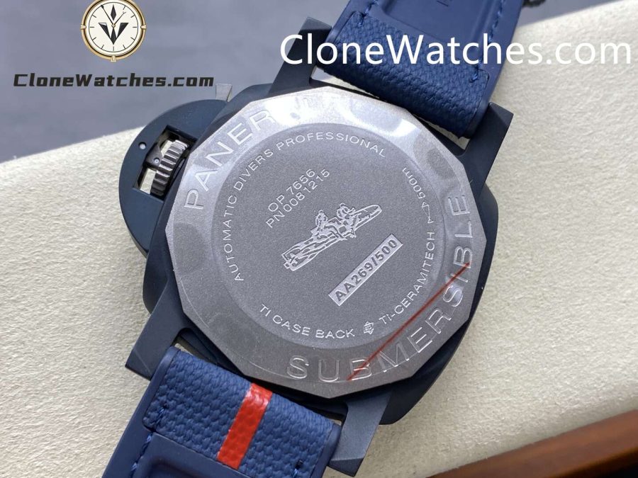 Panerai Super Clone Watches 1:1 Submersible QuarantaQuattro Luna Rossa Ti-Ceramitech™ PAM01466 Blue Dial - Image 7