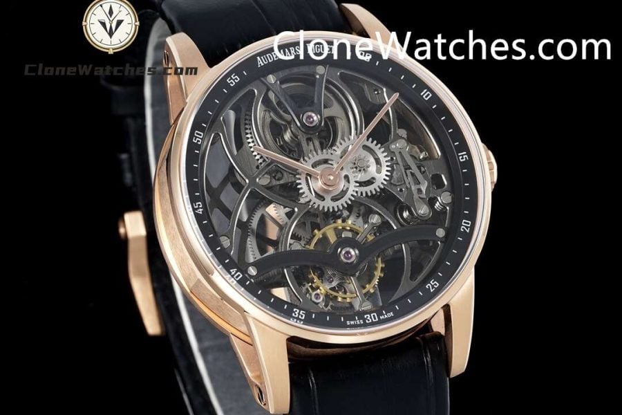 Audemars Piguet Super Clone Watches 1:1 Code 11.59 Tourbillon Rose Gold Black Openworked 26600OR 41mm - Image 2