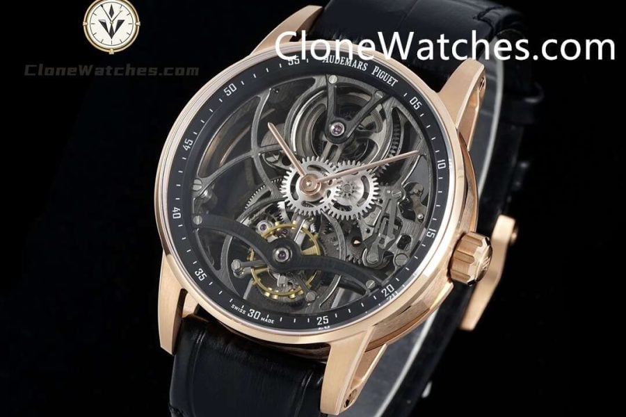 Audemars Piguet Super Clone Watches 1:1 Code 11.59 Tourbillon Rose Gold Black Openworked 26600OR 41mm - Image 3