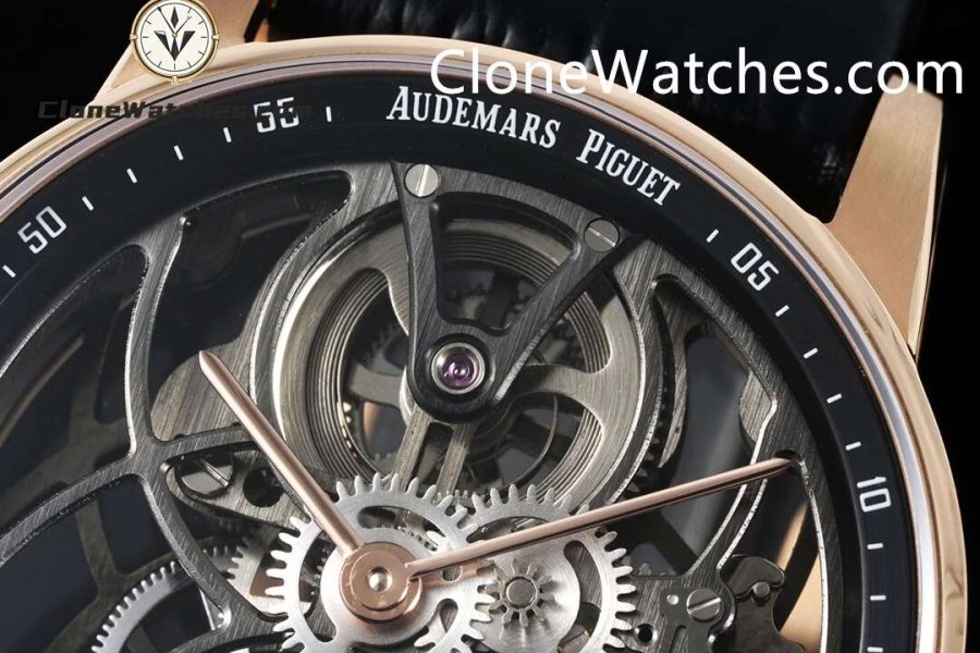 Audemars Piguet Super Clone Watches 1:1 Code 11.59 Tourbillon Rose Gold Black Openworked 26600OR 41mm - Image 4