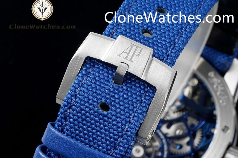 Audemars Piguet Super Clone Watches 1:1 Code 11.59 Tourbillon Blue Openworked 26600NB 41mm - Image 9