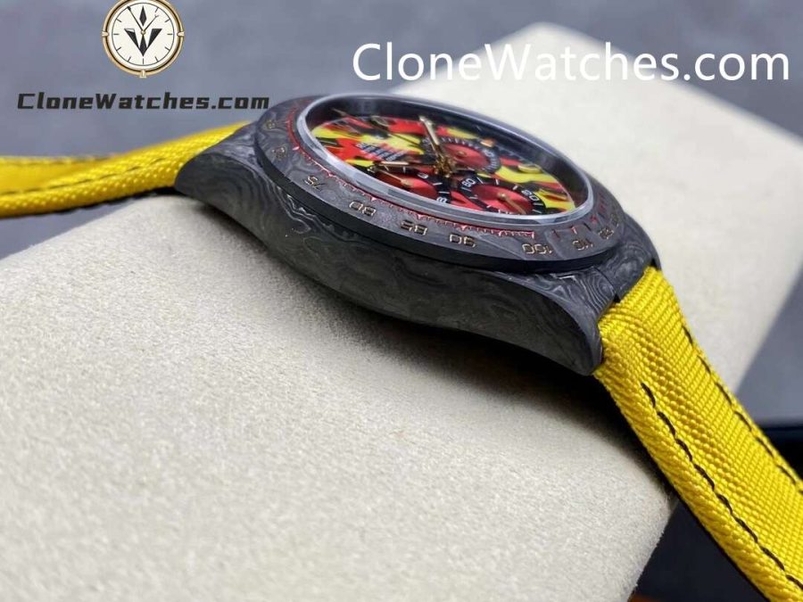 Modified Super Clone Watches 1:1 DiW Rolex Daytona NTPT Carbon "MILITARY YELLOW" - Image 5