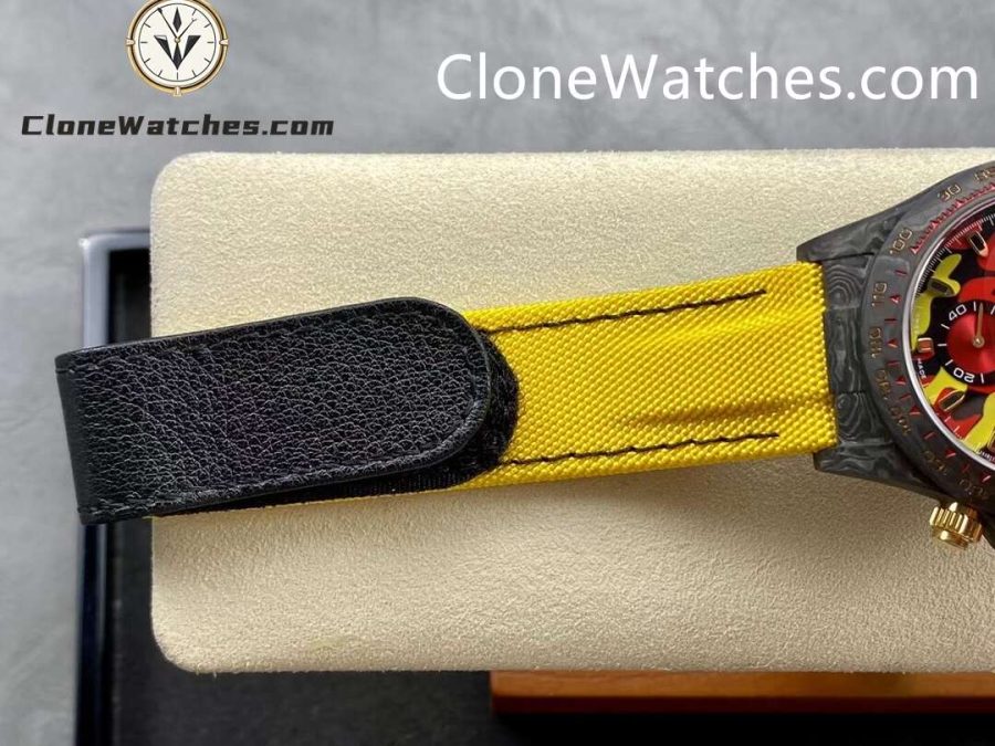 Modified Super Clone Watches 1:1 DiW Rolex Daytona NTPT Carbon "MILITARY YELLOW" - Image 8