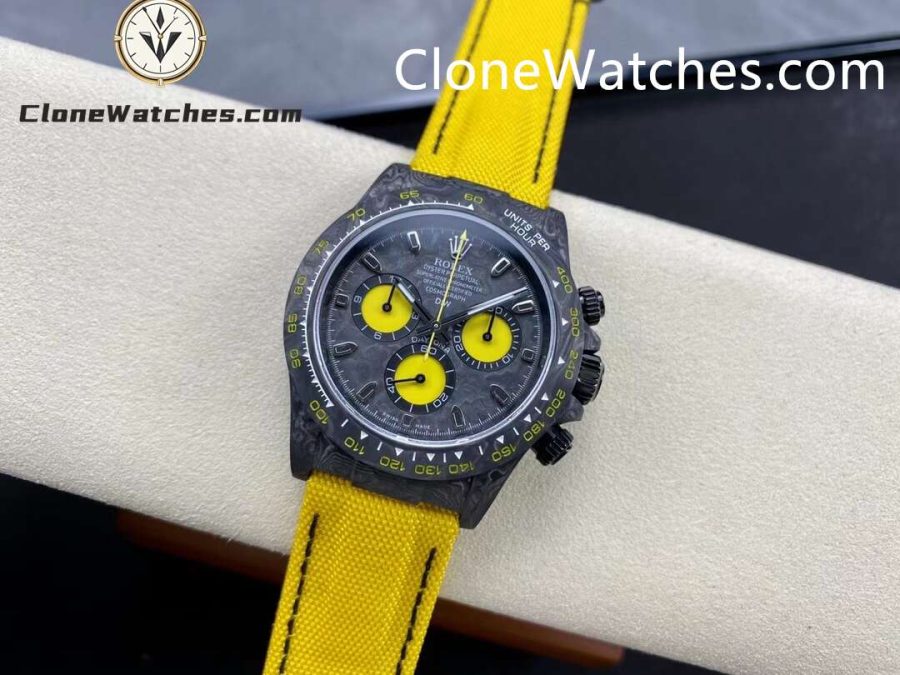 Modified Super Clone Watches 1:1 DiW Rolex Daytona NTPT Carbon "LEMON EDITION" - Image 4