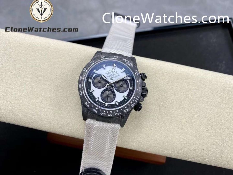 Modified Super Clone Watches 1:1 DiW Rolex Daytona NTPT Carbon "CREAM 41mm" - Image 4