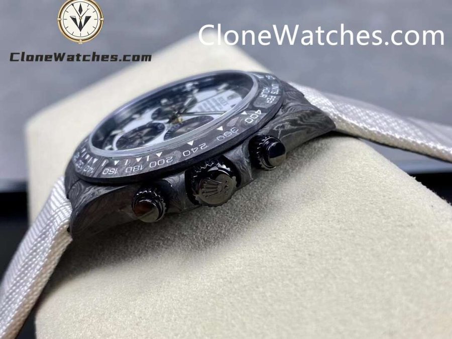 Modified Super Clone Watches 1:1 DiW Rolex Daytona NTPT Carbon "CREAM 41mm" - Image 6