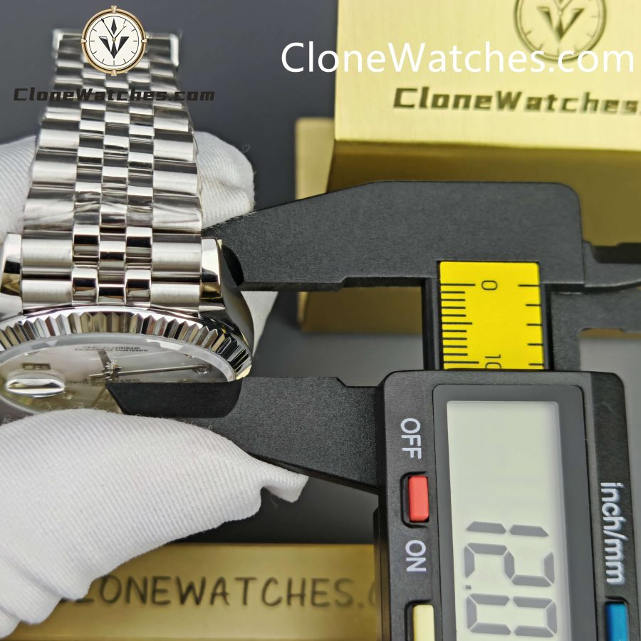 Rolex Super Clone Watches 1:1 DateJust Mother of Pearl Diamond Dial Jubilee 36MM M126234 - 0019 3235 Movement - Image 16