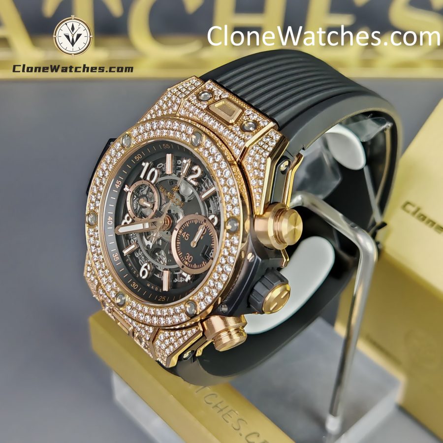 Hublot Super Clone Watches 1:1 Big Bang Unico King Gold Pavé 42 mm 441.OX.1181.RX.1704 - Image 3
