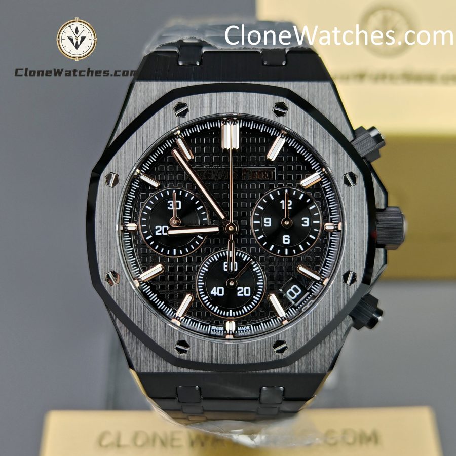 Audemars Piguet Super Clone Watches 1:1 Royal Oak All Black Dial 26240 Selfwinding Chronograph