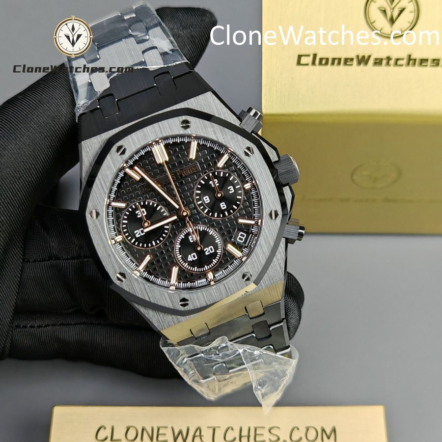 Audemars Piguet Super Clone Watches 1:1 Royal Oak All Black Dial 26240 Selfwinding Chronograph - Image 6