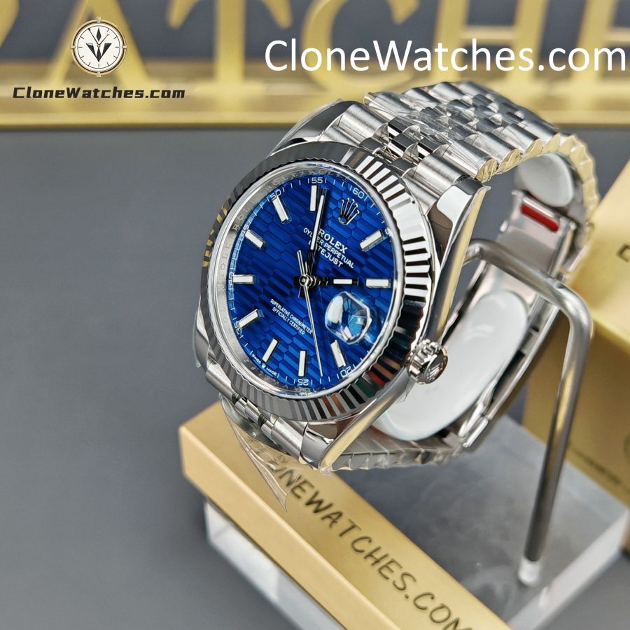 Rolex Super Clone Watches 1:1 DateJust Water Ripple Blue Dial m126334-0032 Jubilee 41MM 3235 Movement - Image 3