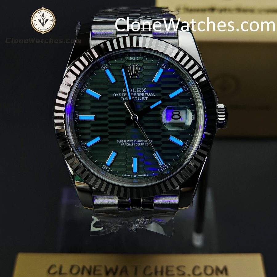 Rolex Super Clone Watch 1:1 DateJust Water Ripple Green Dial m126334-0030 Jubilee 41MM 3235 Movement - Image 2