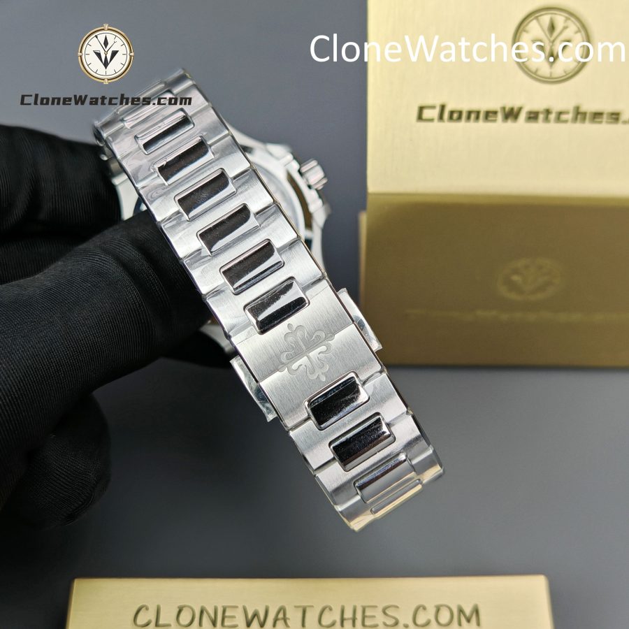 Patek Philippe Super Clone Watches 1:1 Nautilus White Dial Diamond Frame 7118/1200A-010 35.2 mm - Image 7