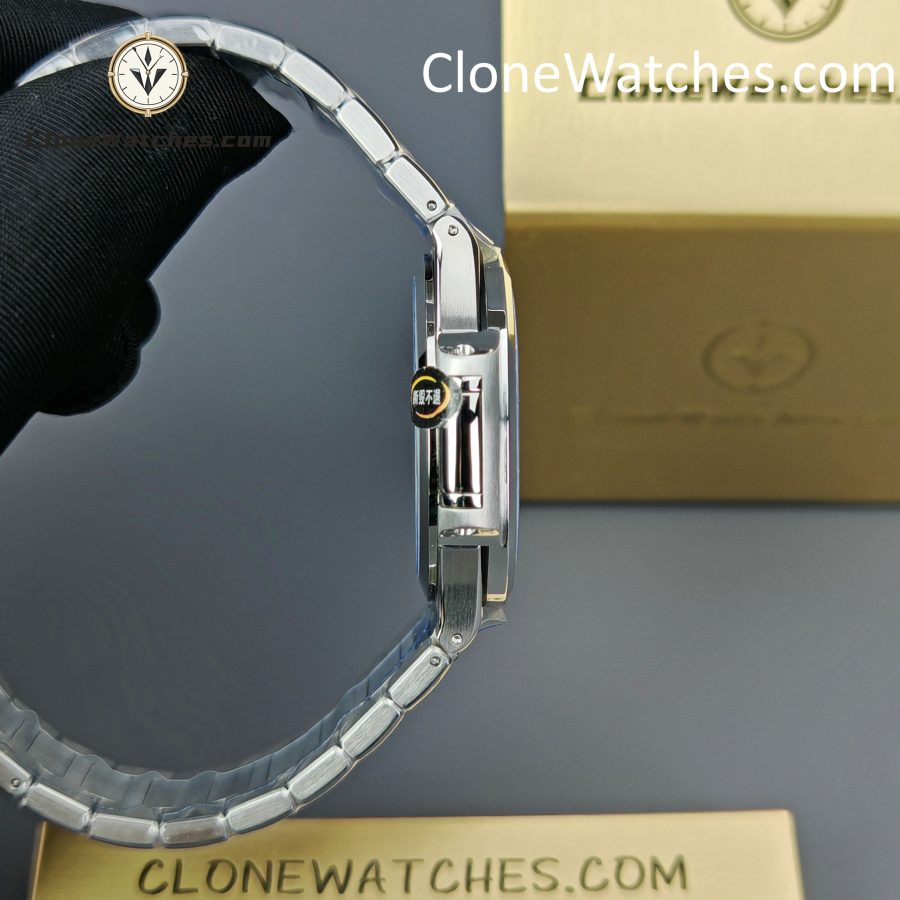 Patek Philippe Super Clone Watches 1:1 Nautilus White Dial Diamond Frame 7118/1200A-010 35.2 mm - Image 9