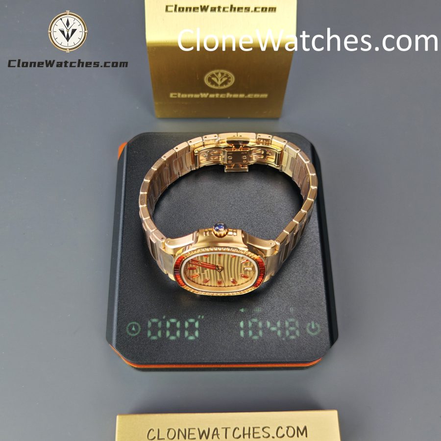 Patek Philippe Super Clone Watches 1:1 Nautilus Rose Gold 7118/1300R-001 35.2 mm - Image 14